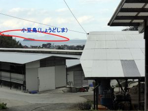 松本ファームから見える小豆島